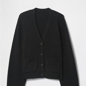 Gap CashSoft pocket cardigan black XS new with tags